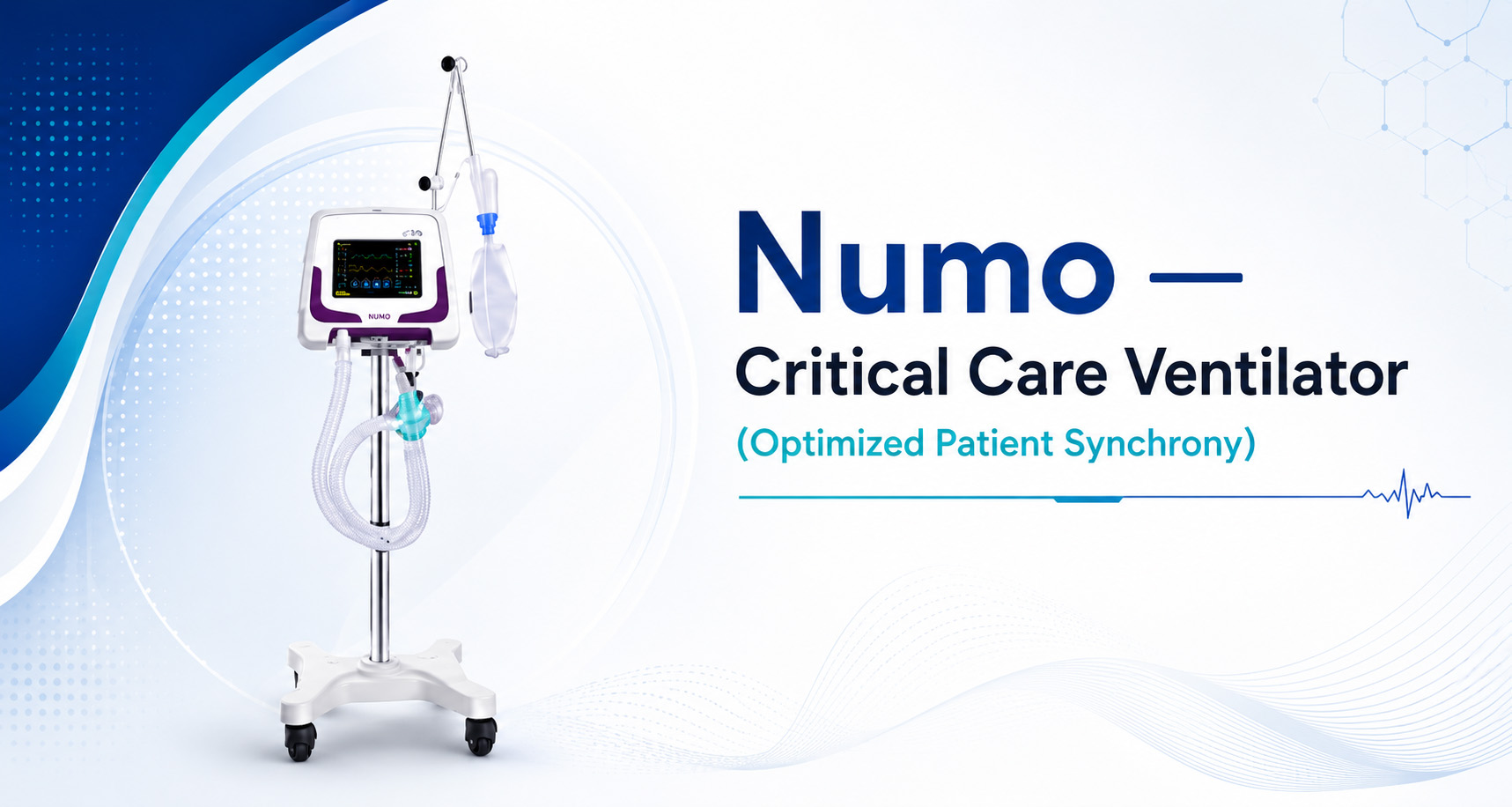 Numo ICU ventilator supporting synchronized patient breathing