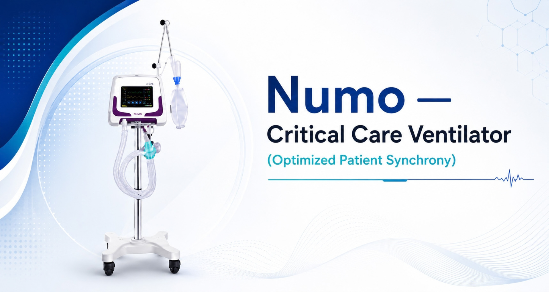Numo ICU ventilator supporting synchronized patient breathing